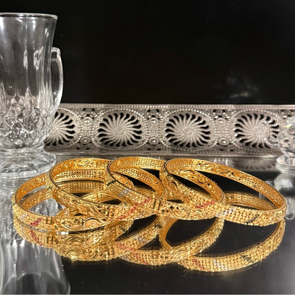 Indian Pakistani Gold Bangle Set